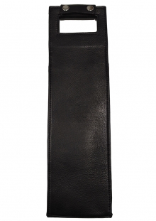 Bolsa de Cuero Negra con Cierre Broche vacía para 1 Vino