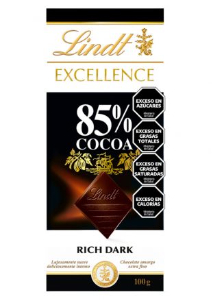 Lindt Excellence 85% Cacao Chocolate 100 gr