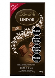 Lindt Lindor Tableta Extra Dark 60% Cacao Chocolate 100 gr