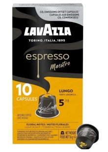 Lavazza Cápsulas de Café Espresso Maestro Lungo x10