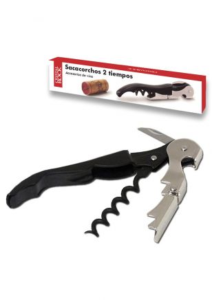 Sacacorcho 2 Tiempos Negro Crystal Rock