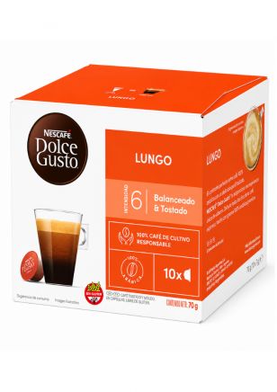 Nescafé Dolce Gusto Cápsulas de Café Lungo x10 unidades