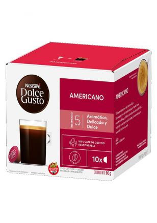 Nescafé Dolce Gusto Cápsulas de Café Americano x10 unidades