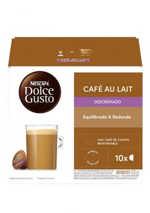 Nescafé Dolce Gusto Cápsulas de Café Au Lait Descremado x10 unidades