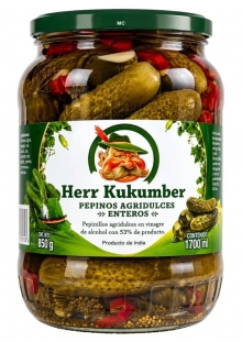 Herr Kukumber Pepinos Agridulces 1700 ml