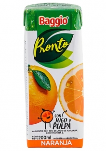 Baggio Pronto Naranja 200 ml