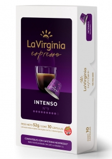 La Virginia Cápsulas de Café Intenso Compatibles Nespresso x10 unidades
